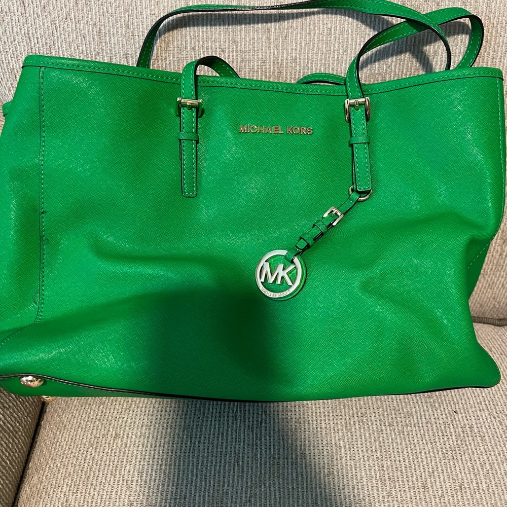 Michael Kors Vibrant Green Tote